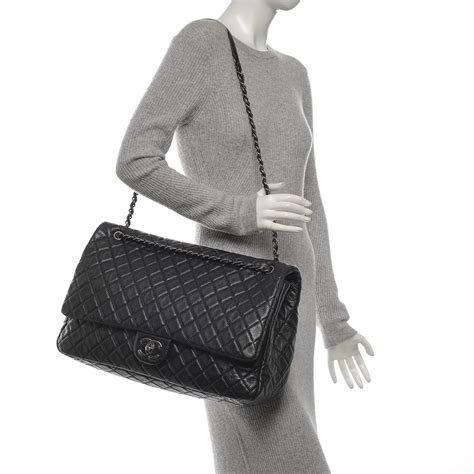 chanel calfskin large shopping bag|chanel black quilted flap bag.